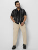 Plus Men's Sand Regular Fit Solid Cargo Chino Pant with 6 Pockets Stretchable