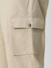 Plus Men's Sand Regular Fit Solid Cargo Chino Pant with 6 Pockets Stretchable