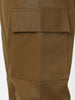 Plus Men's Brown Regular Fit Solid Cargo Chino Pant with 6 Pockets Stretchable