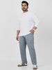 Plus Men's Light Blue Regular Fit Solid Cargo Chino Pant with 6 Pockets Stretchable