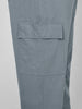 Plus Men's Light Blue Regular Fit Solid Cargo Chino Pant with 6 Pockets Stretchable