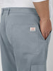 Plus Men's Light Blue Regular Fit Solid Cargo Chino Pant with 6 Pockets Stretchable