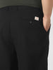 Plus Men's Black Loose Baggy Fit Solid Chino Trousers Non-Stretchable