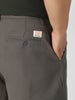 Plus Men's Dark Grey Loose Baggy Fit Solid Chino Trousers Non-Stretchable