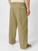 Plus Men's Light Olive Loose Baggy Fit Solid Chino Trousers Non-Stretchable