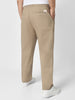 Plus Men's Beige Cotton Regular Fit Casual Chinos Trousers Stretch