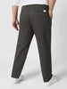 Plus Men's Dark Grey Cotton Regular Fit Casual Chinos Trousers Stretch