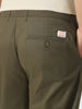 Plus Men's Olive Green Cotton Regular Fit Casual Chinos Trousers Stretch