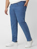 Plus Men's Light Blue Regular Fit Denim Jeans Stretchable