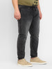 Plus Men's Black Regular Fit Washed Jogger Jeans Stretch