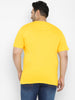 Urbano Plus Men's Yellow Graphic Printed Half Sleeve Regular Fit Cotton T-Shirt