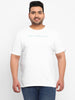 Urbano Plus Men's White Graphic Printed Half Sleeve Regular Fit Cotton T-Shirt