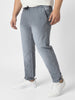 Plus Men's Light Grey Regular Fit Jogger Jeans Stretch