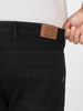Plus Men's Black Regular Fit Denim Jeans Stretchable