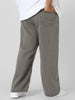 Plus Men's Light Chocolate Loose Baggy Fit Washed Jeans Non-Stretchable