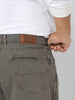 Plus Men's Light Chocolate Loose Baggy Fit Washed Jeans Non-Stretchable