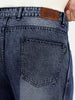 Plus Men's Blue Loose Baggy Fit Cut and Sew Panelled Jeans Non-Stretchable