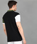 Men's Black, White, Olive Colour-Block Slim Fit Half Sleeve Cotton Polo T-Shirt