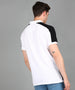 Men's White, Olive, Black Colour-Block Slim Fit Half Sleeve Cotton Polo T-Shirt