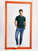 Men's Green Solid Slim Fit Half Sleeve Cotton Polo T-Shirt