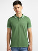 Men's Green Solid Slim Fit Half Sleeve Cotton Polo T-Shirt