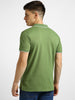 Men's Green Solid Slim Fit Half Sleeve Cotton Polo T-Shirt