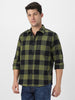 Men's Green Black Cotton Full Sleeve Regular Fit Casual Checkered Shirt