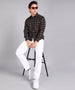 Men's Black Cotton Full Sleeve Slim Fit Casual Checkered Shirt