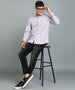 Men's Grey Cotton Full Sleeve Slim Fit Casual Printed Shirt