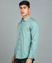 Men's Green Cotton Full Sleeve Slim Fit Casual Printed Shirt