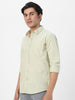 Men's Pastel Green Cotton Full Sleeve Regular Fit Casual Solid Shirt