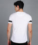 Men's Printed White Round Neck Half Sleeve Slim Fit Cotton T-Shirt