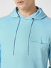 Men's Light Blue Cotton Solid Hooded Neck Sweatshirt