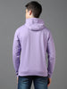 Men's Purple Cotton Solid Hooded Neck Sweatshirt