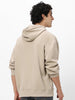 Men's Silver Lining Cotton Solid Oversized Hooded Neck Sweatshirt