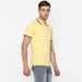 Men's Lemon Yellow Solid Slim Fit Half Sleeve Cotton Polo T-Shirt