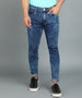 Men's Blue Slim Fit Washed Jeans Stretchable