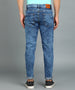 Men's Blue Slim Fit Washed Jeans Stretchable