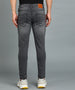 Men's Grey Slim Fit Washed Jeans Stretchable