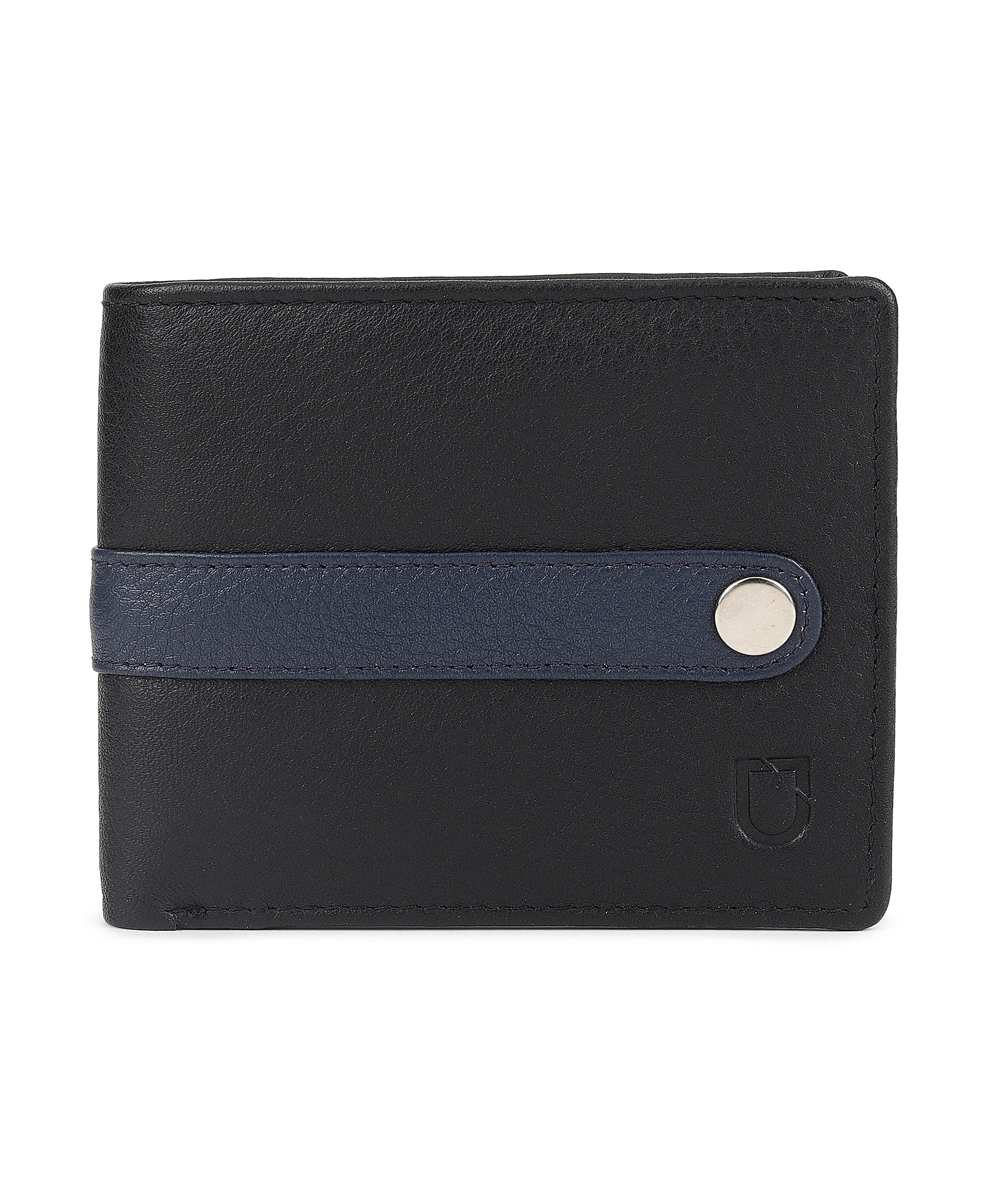 Urbano Fashion Men's Casual, Formal Black Genuine Leather Wallet-4 Card Slots