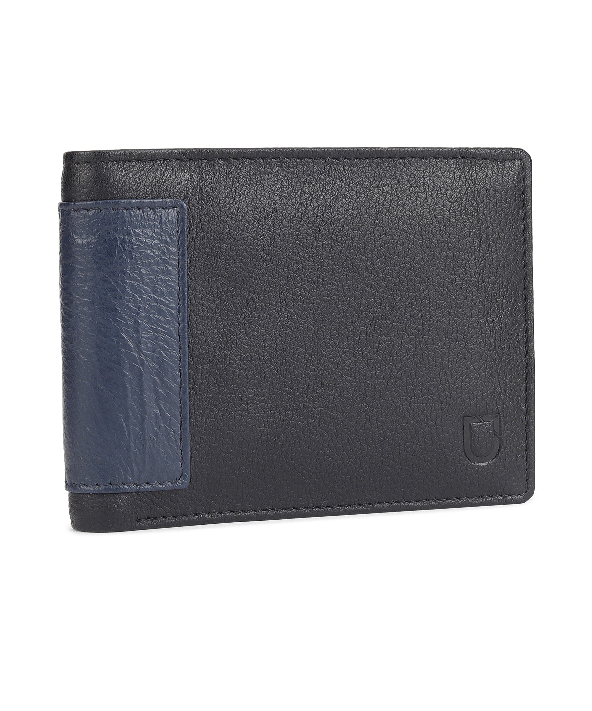 Urbano Fashion Men's Casual, Formal Black Genuine Leather Wallet-8 Card Slots