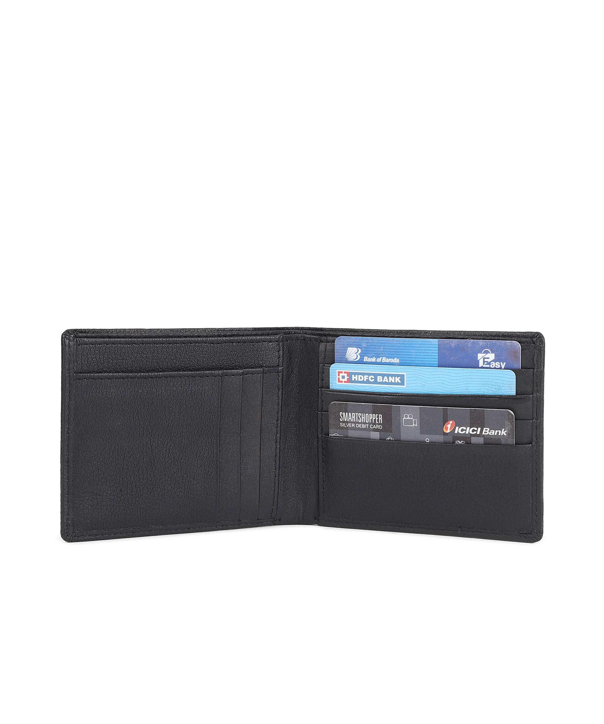 Urbano Fashion Men's Casual, Formal Black Genuine Leather Wallet-8 Card Slots