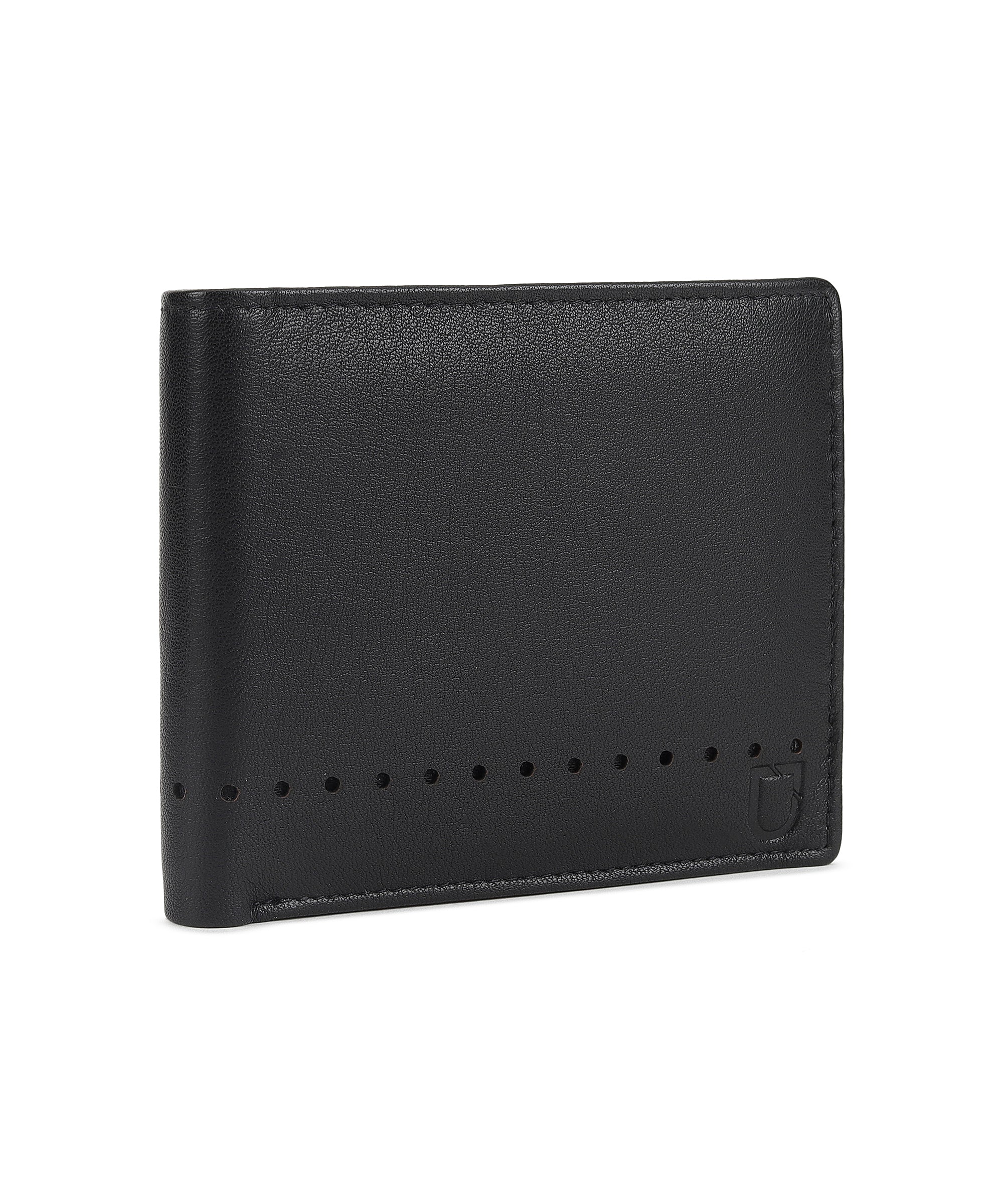 Urbano Fashion Men's Casual, Formal Black Genuine Leather Wallet-3 Card Slots