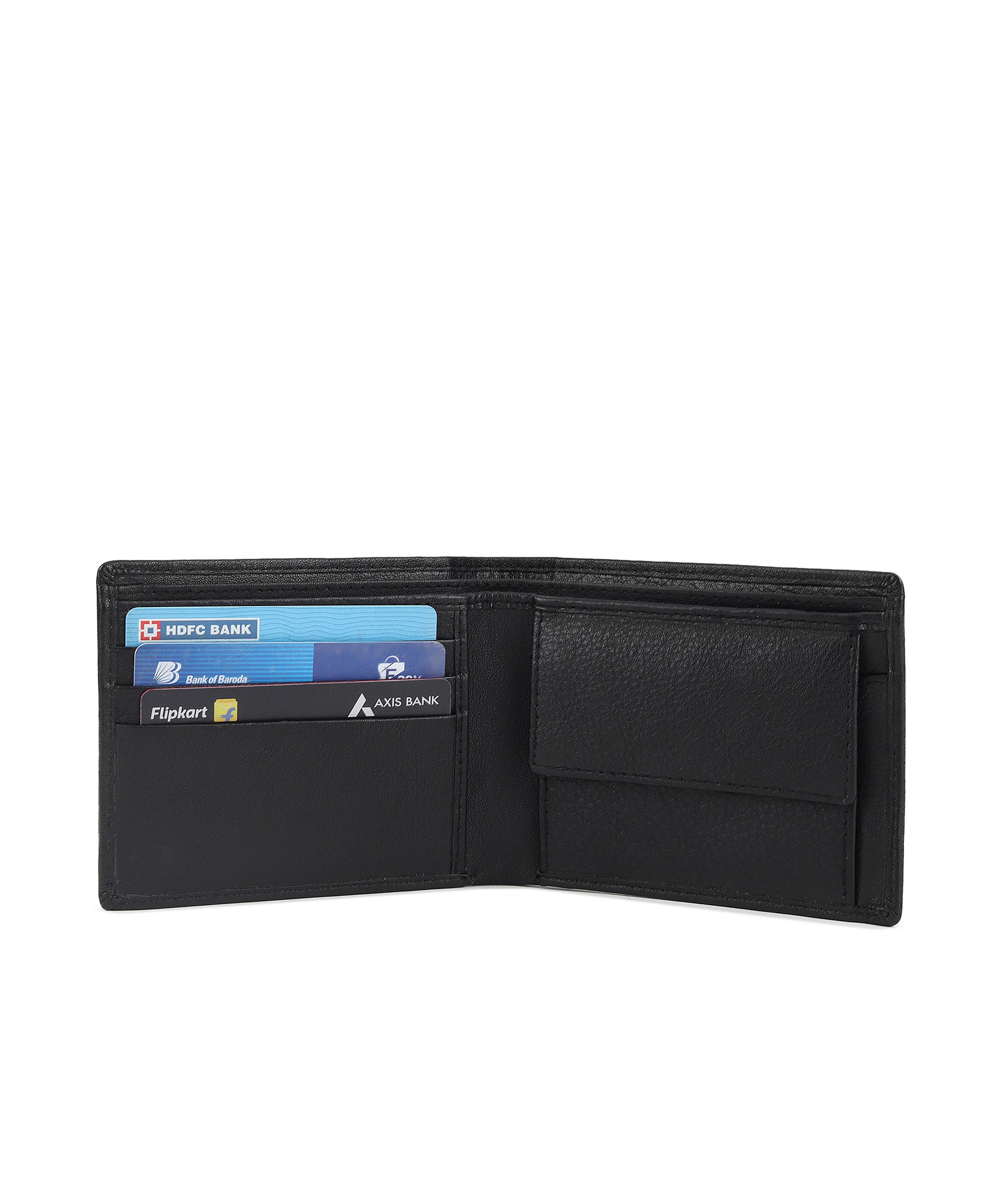 Urbano Fashion Men's Casual, Formal Black Genuine Leather Wallet-3 Card Slots