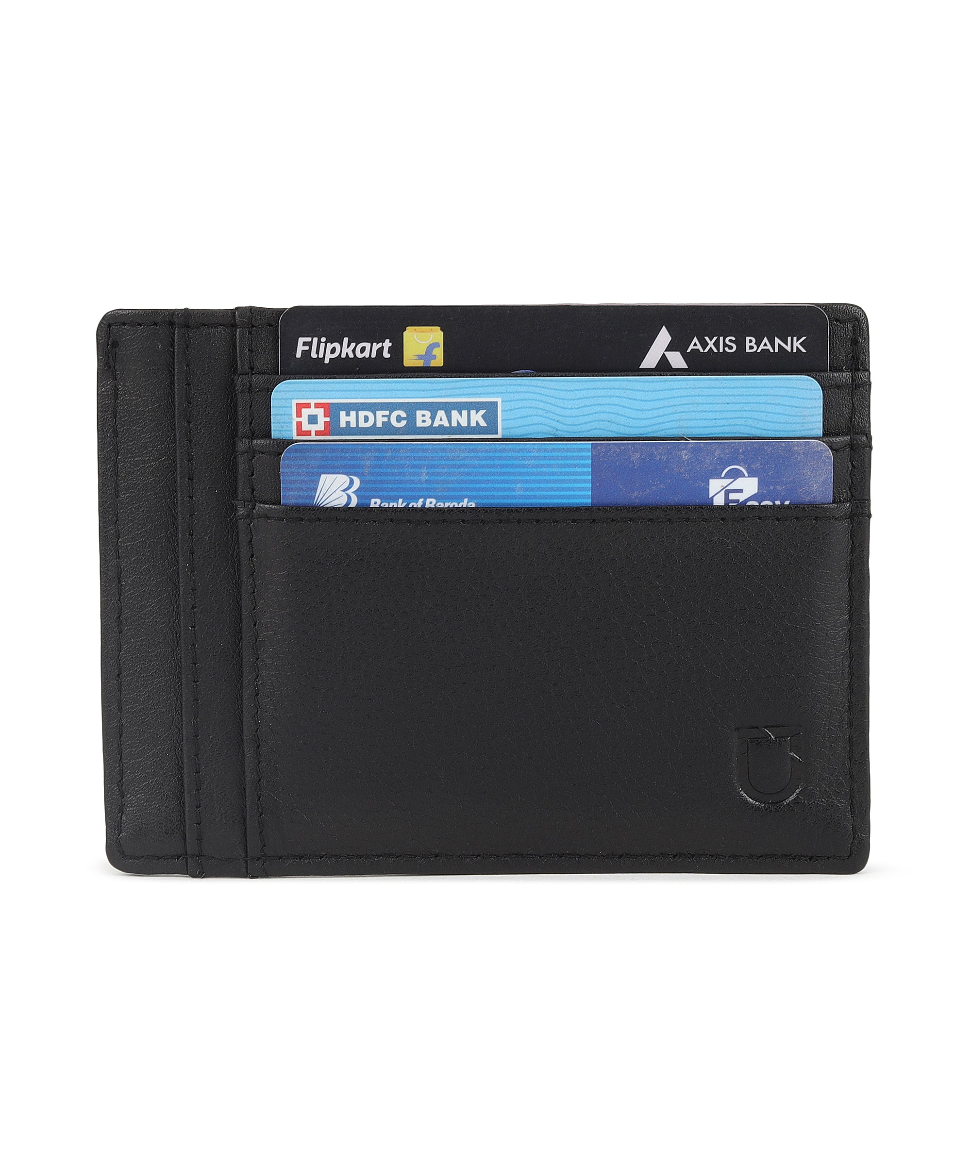 Urbano Fashion Men's Casual, Formal Black Genuine Leather Wallet-5 Card Slots