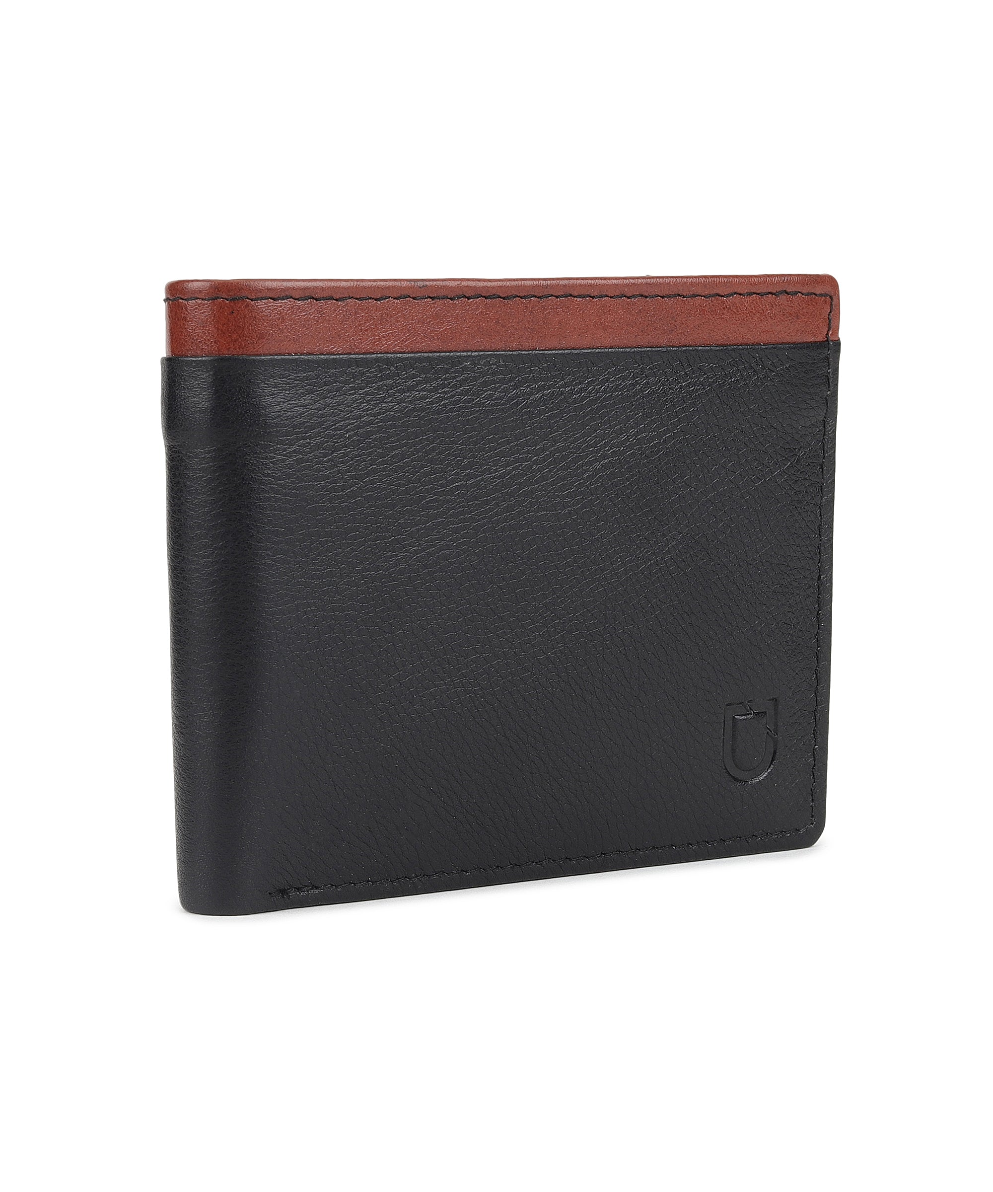 Urbano Fashion Men's Casual, Formal Black, Tan Genuine Leather Wallet-7 Card Slots