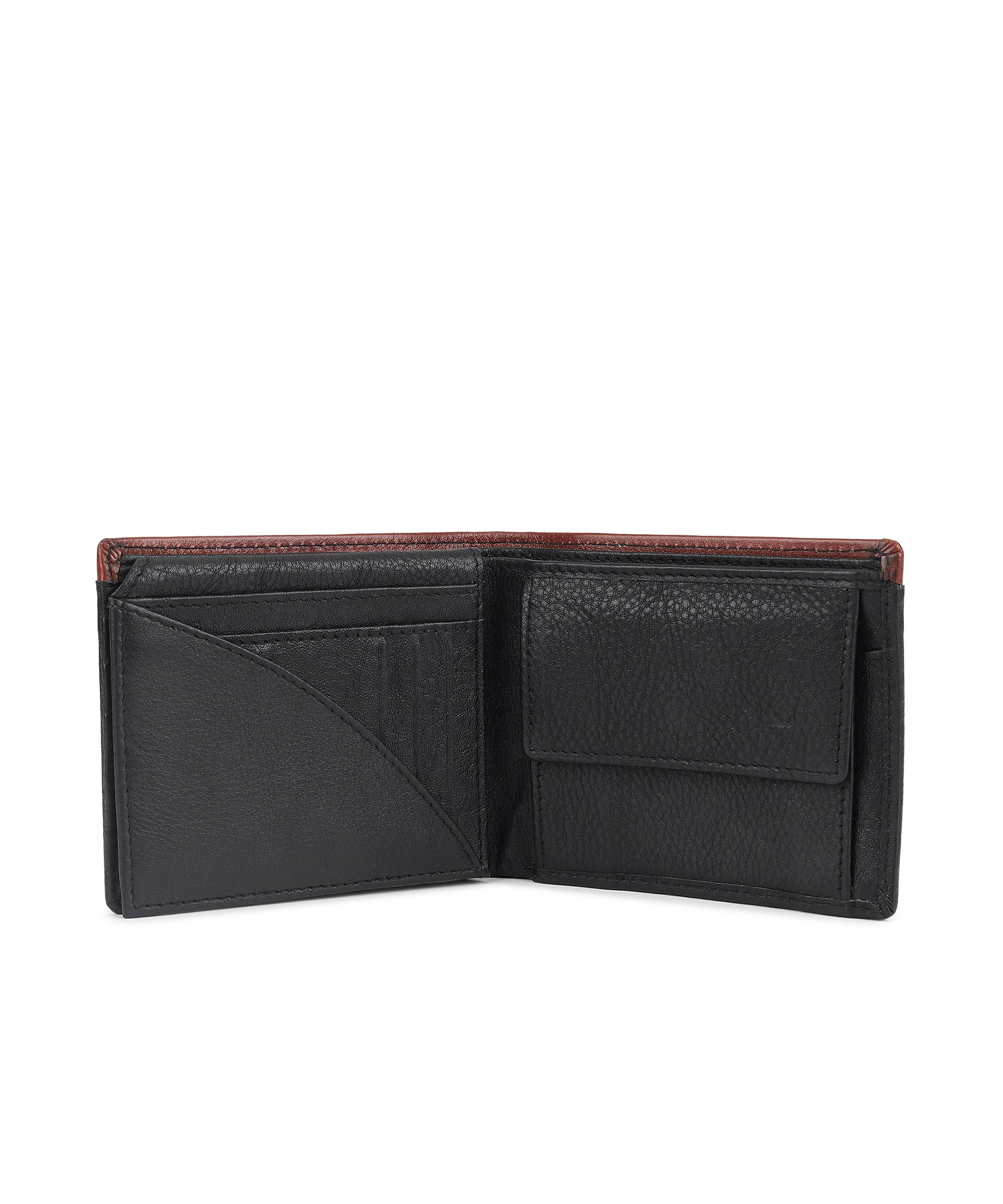 Urbano Fashion Men's Casual, Formal Black, Tan Genuine Leather Wallet-7 Card Slots