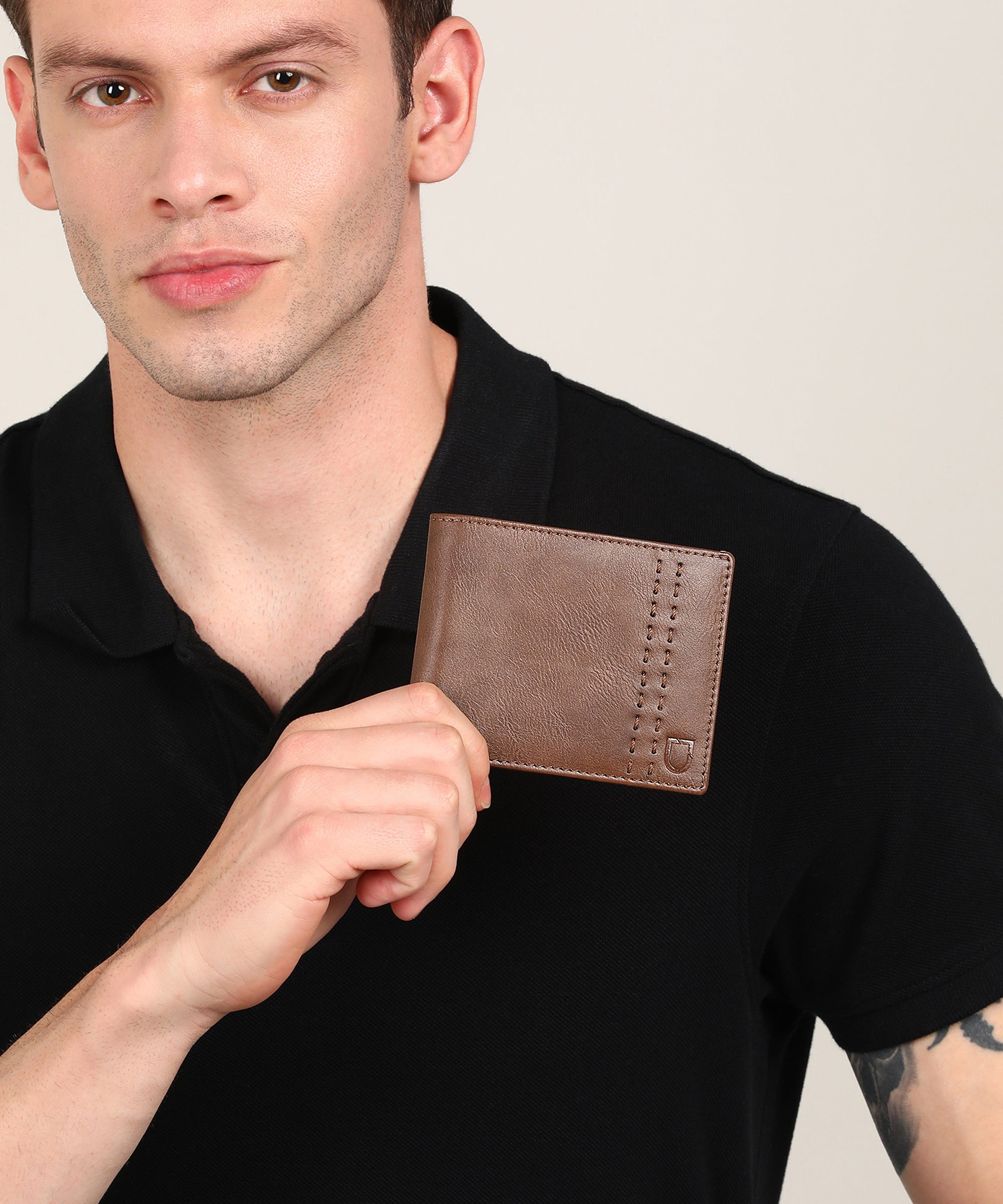 Urbano Fashion Men's Brown Casual, Formal Leather Wallet-8 Card Slots