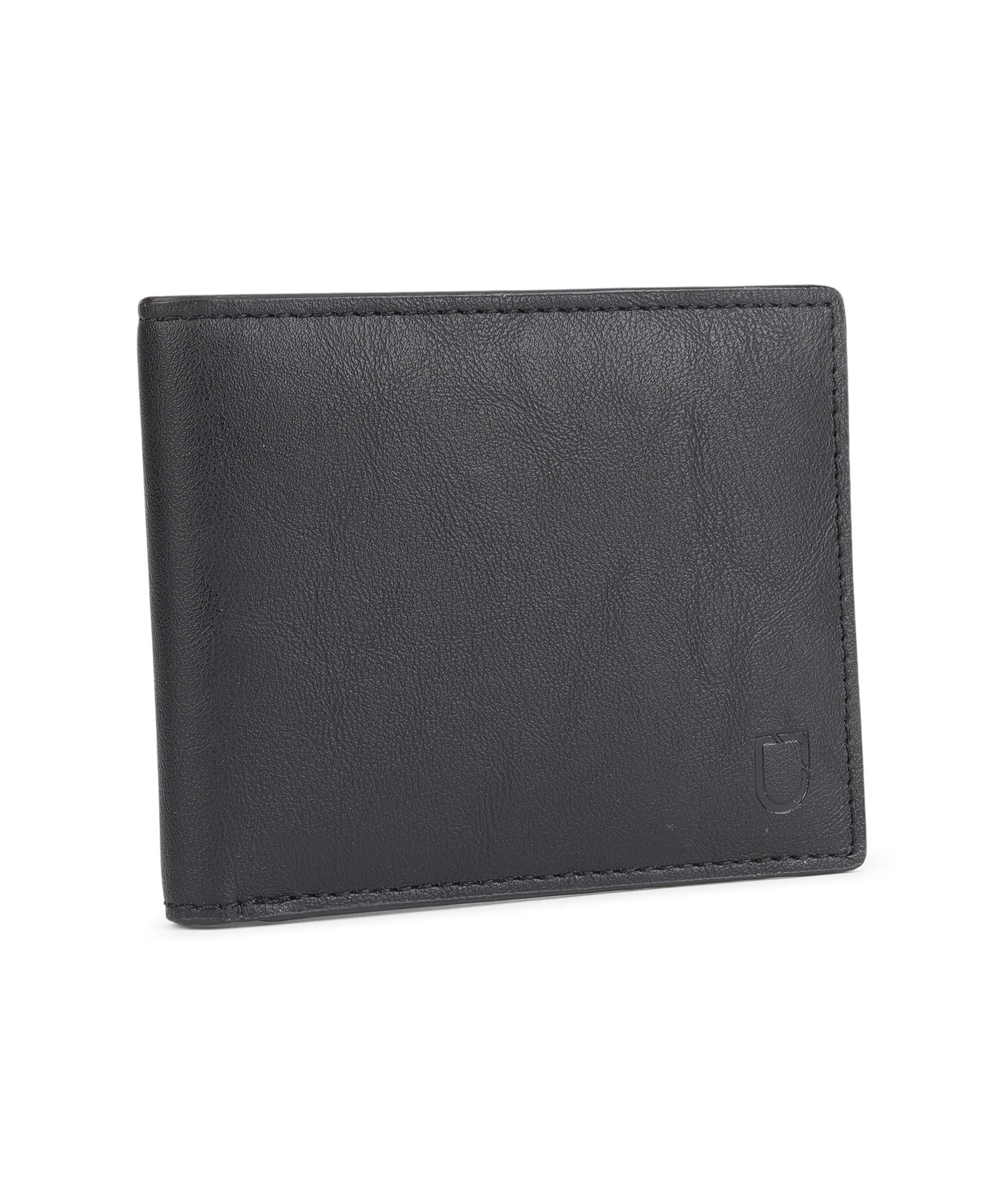 Urbano Fashion Men's Black Casual, Formal Leather Wallet-6 Card Slots