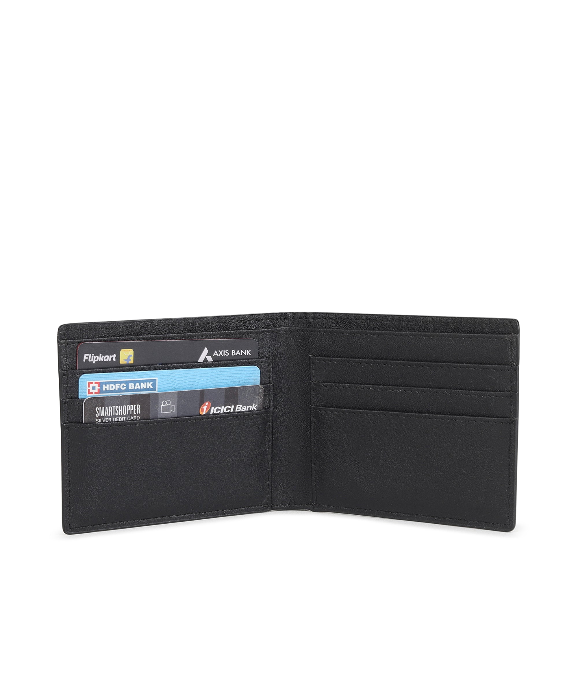 Urbano Fashion Men's Black Casual, Formal Leather Wallet-6 Card Slots